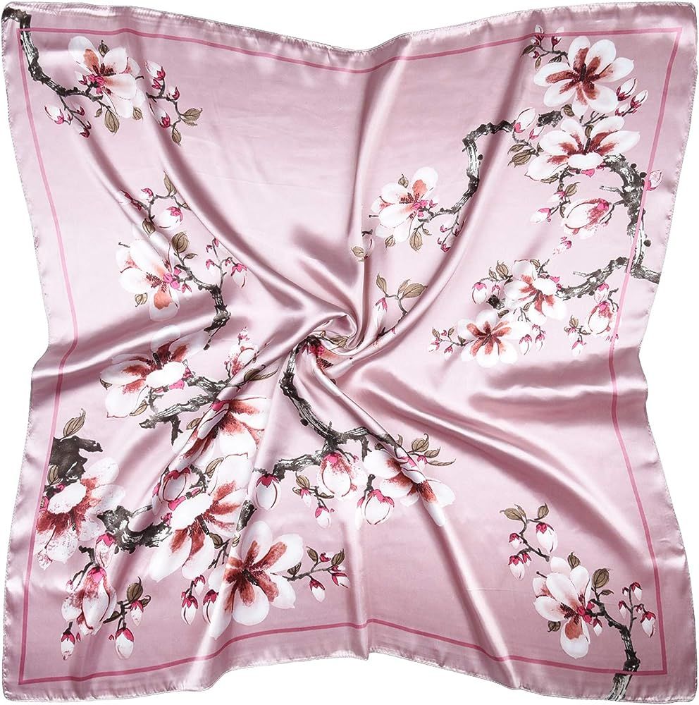 Vabovin 35" Women's Silk Like Scarf Large Square Satin Headscarf Fashion Pattern Hair scarves and... | Amazon (US)