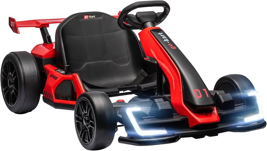 Aosom 24V 7.5 MPH Electric Go Kart with Adjustable Seat, Drifting Car Battery Powered Ride on Toy... | Amazon (US)