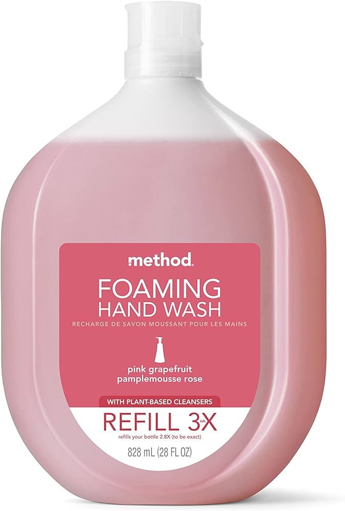 Method Foaming Hand Soap, Refill, Pink Grapefruit, Recyclable Bottle, Biodegradable Formula, 28 o... | Amazon (US)