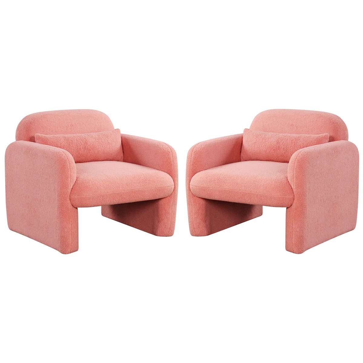 Stylish and Minimalist Fleece Single Sofa Chair with Arms and Pillow, Armchair | Wayfair North America