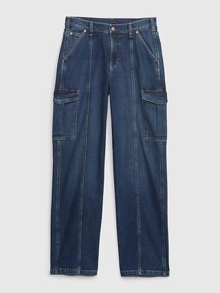 Organic Cotton Mid Rise ’90s Loose Cargo Jeans | Gap (US)
