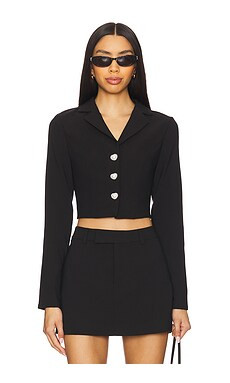 MORE TO COME Miley Crop Blazer in Black from Revolve.com | Revolve Clothing (Global)