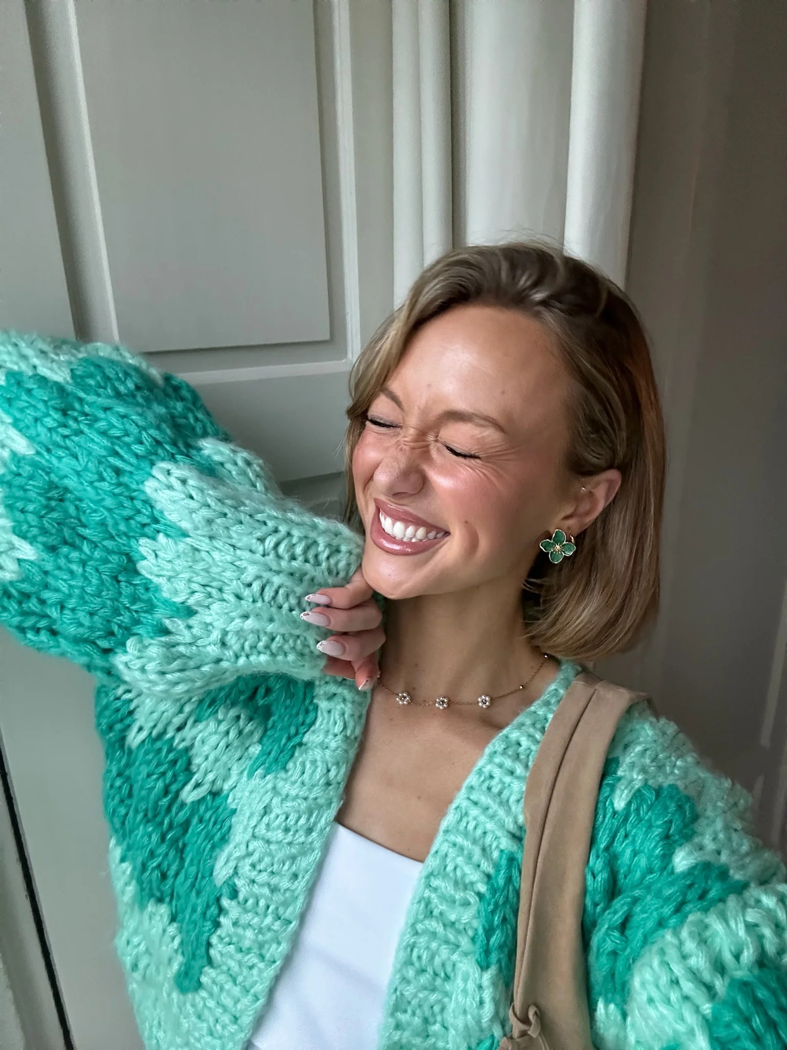 Mint Gelato Hugs & Kisses Cardigan | Kiwi and Co
