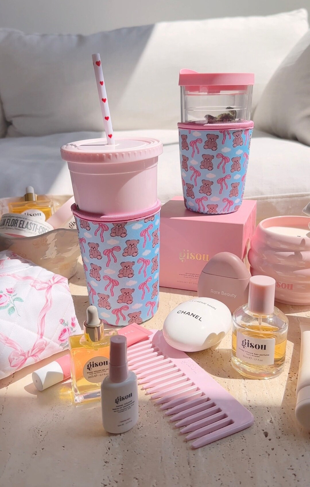 Teddy Bow & Cloud Coozie Iced Coffee Cup Sleeve No-condensation Waterproof Cup Protector Machine ... | Etsy (US)