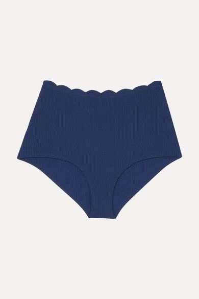 Marysia - Palm Springs Scalloped Bikini Briefs - Cobalt blue | NET-A-PORTER (US)