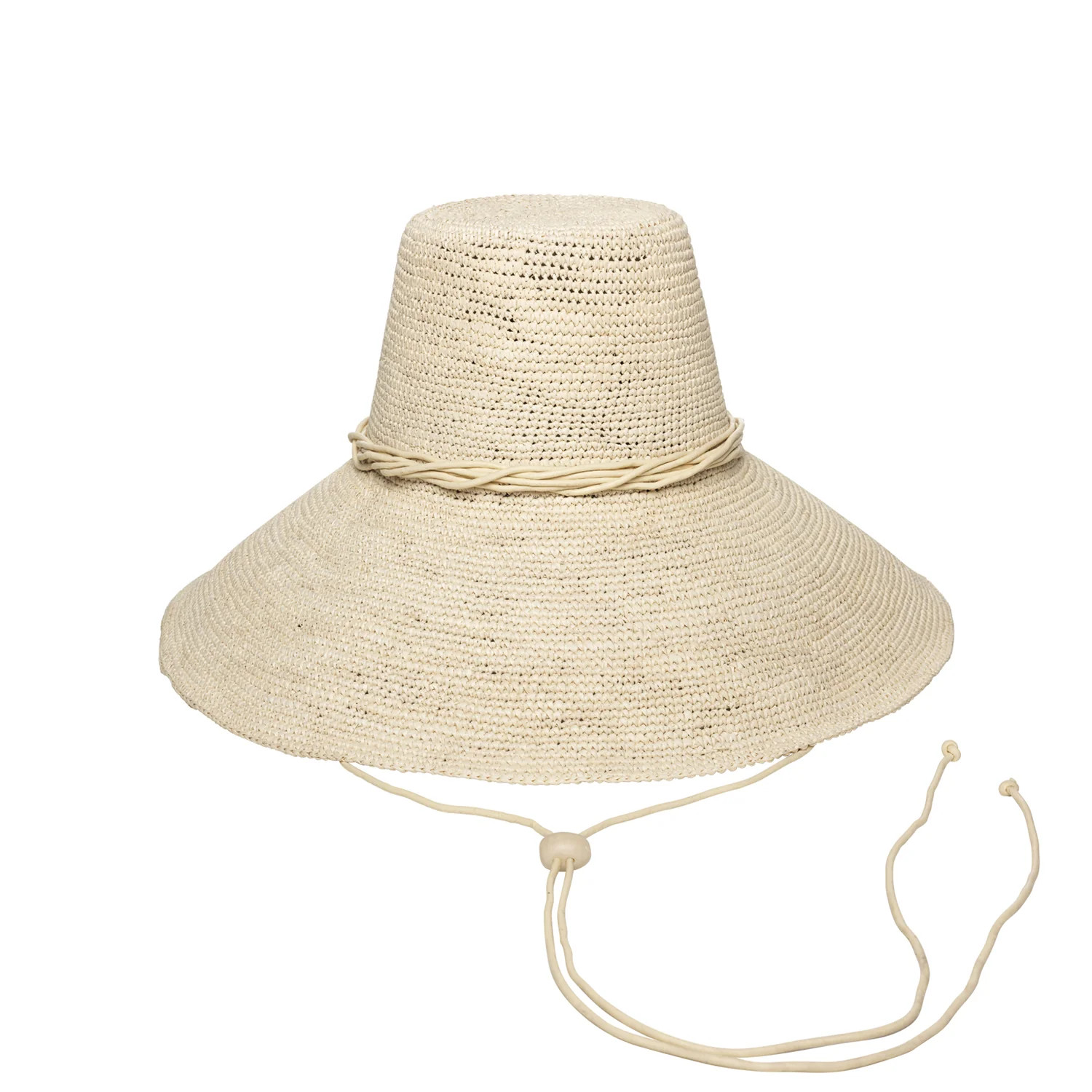 Madalena - Packable Extra Wide Brim Cord Chin Strap Toquilla Straw Hat | Artesano | Artesano