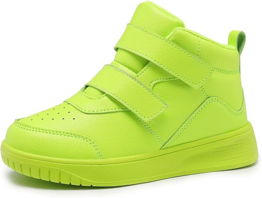 Boys Girls Sneakers for Kids High Top Casual Lightweight Classic Adjustable Strap Dual Hook and L... | Amazon (US)