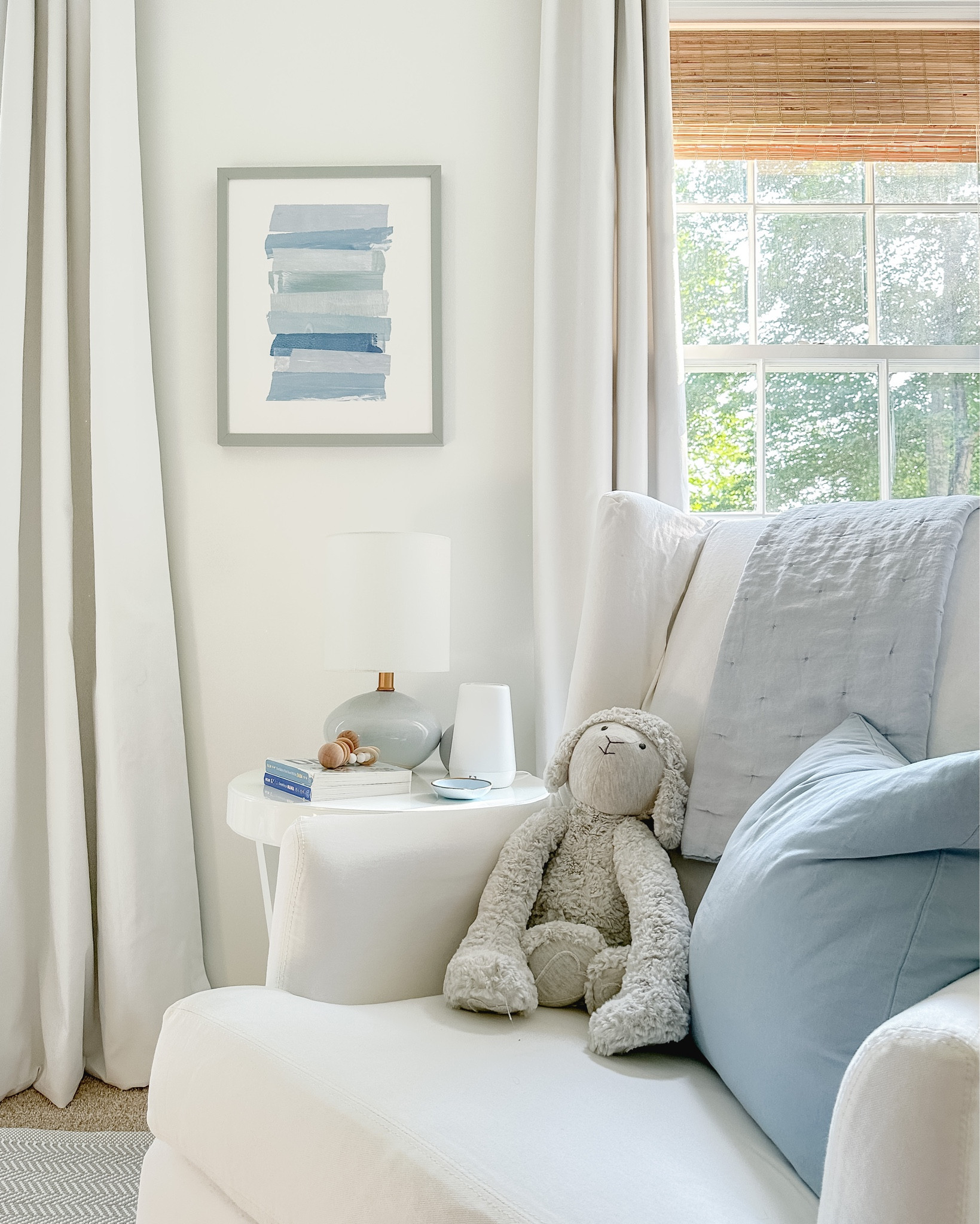 Love all the details of this sweet room.
.
Nursery details, Nursery decor, nursery dresser, nursery wallpaper, blue nursery, neutral nursery, nursery lamp, white lamp, baby hairbrush, boy nursery, girl nursery, nursery design, baby room, baby nursery, kids room, toddler room, baby.
.


#LTKbump #LTKbaby #LTKhome