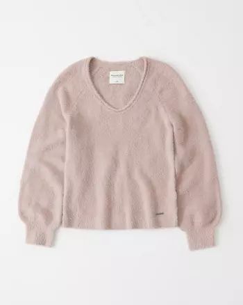 Eyelash V-Neck Sweater | Abercrombie & Fitch US & UK
