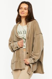 French Terry Reverse High-Low Jacket | Forever 21 (US)