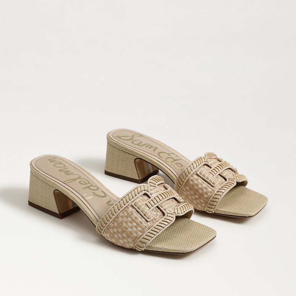 Sam Edelman Waylon Slide Sandal Summer Sand Woven Fabric 6.5 | Sam Edelman CA