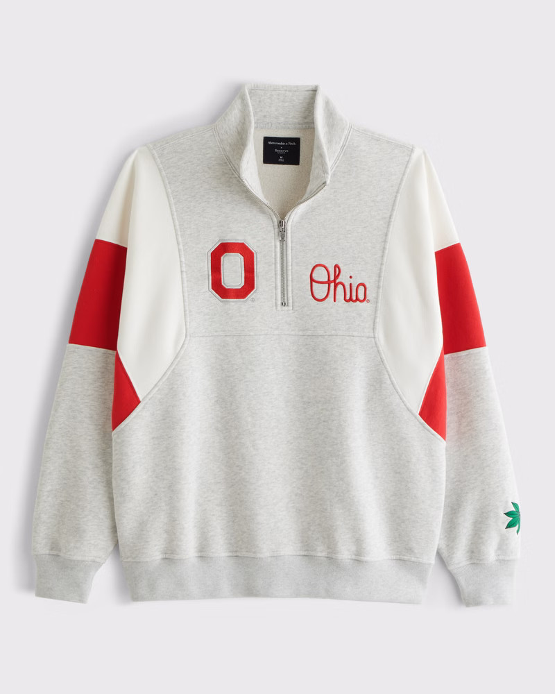 The Ohio State University Half-Zip Sweatshirt | Abercrombie & Fitch (US)
