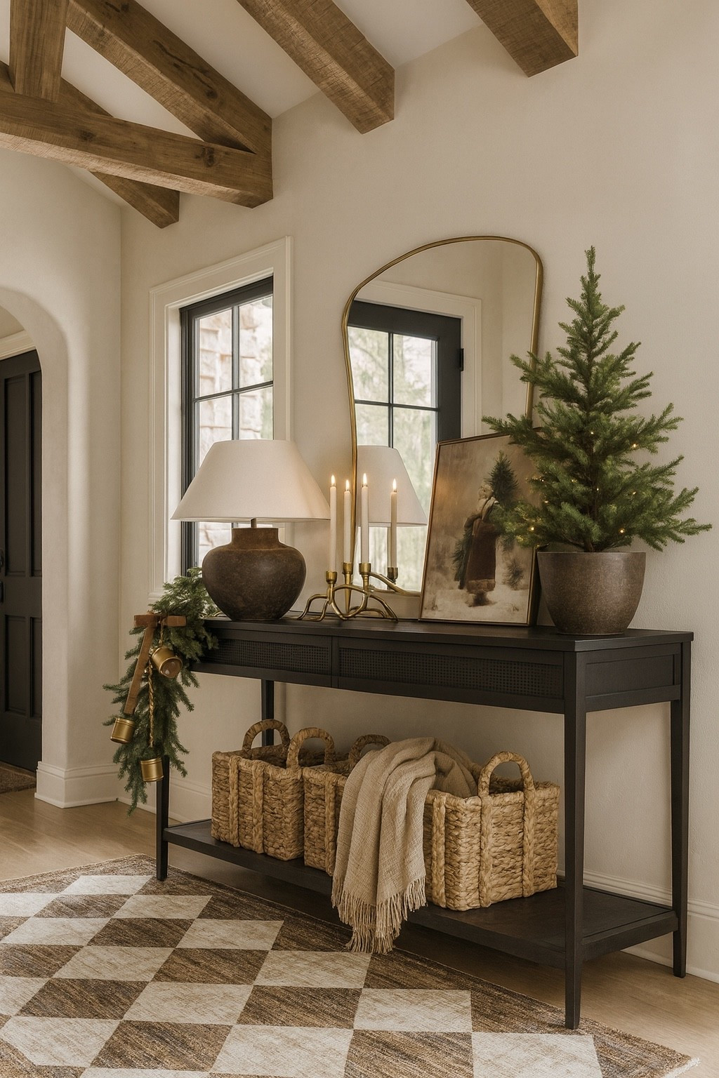 Cozy Christmas Console Styling Ideas

Follow @farmtotablecreations on Instagram for more holiday decorating inspiration.

This Christmas console styling captures that warm, layered look I love — mixing natural textures and timeless holiday pieces. A vintage-inspired Santa print sets the nostalgic tone, balanced by a modern lamp and mirror for contrast. The Norfolk pine tree and garland bring in organic greenery, while woven baskets and a soft throw keep things cozy and grounded. A few aged brass bells tied with velvet ribbon complete the perfect Amber Interiors-inspired moment.

#consoledecor #christmasdecor #holidaystyling #livingroomdecor #entrywaydecor #neutralchristmas #christmasinspo #holidayhome #interiordesign #modernorganic #amberinteriors #christmastree #garland #bells #christmasartwork #basketdecor #seasonaldecor #cozyhome #decorideas #livingroomstyle #christmastouches #neutraldecor #homestyling #holidayvibes #christmasaesthetic #decorinspo #homedecor #stylingideas



#LTKSaleAlert #LTKFindsUnder50 #LTKHome