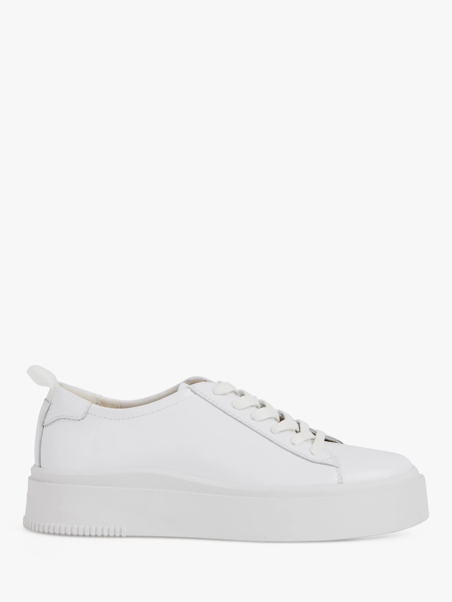 Vagabond Shoemakers Stacy Leather Trainers, White | John Lewis (UK)
