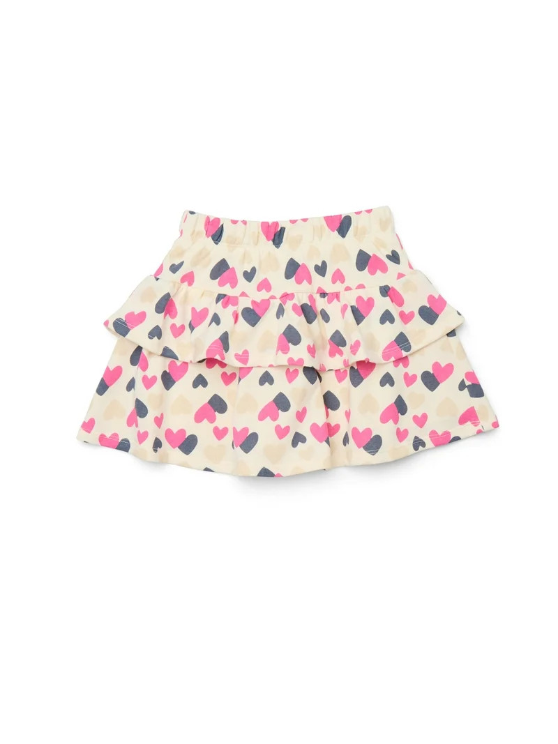 Wonder Nation Little Girls Tiered Scooter Skirt, Sizes 4-10 | Walmart (US)