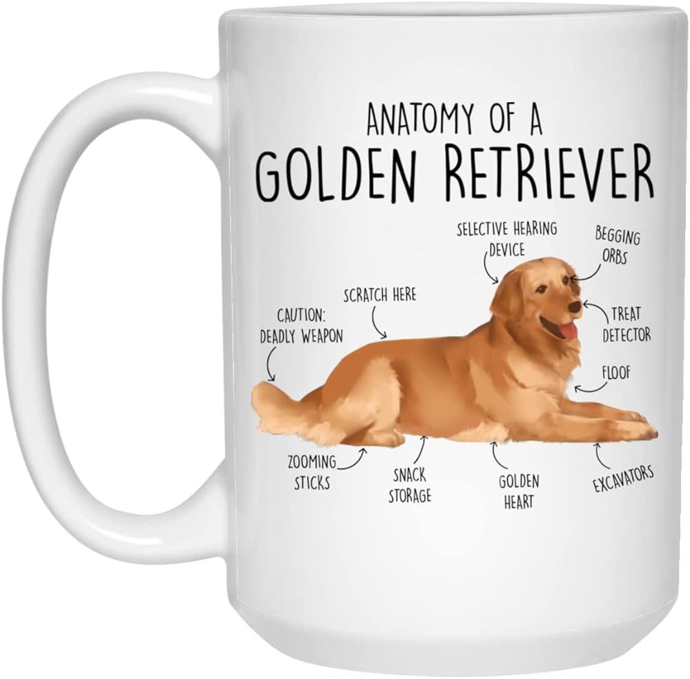 GreenStar Gifts Funny Golden Retriever Coffee Mug, Cute Golden Retriver Gift, Dog Lover, Gift For... | Amazon (US)