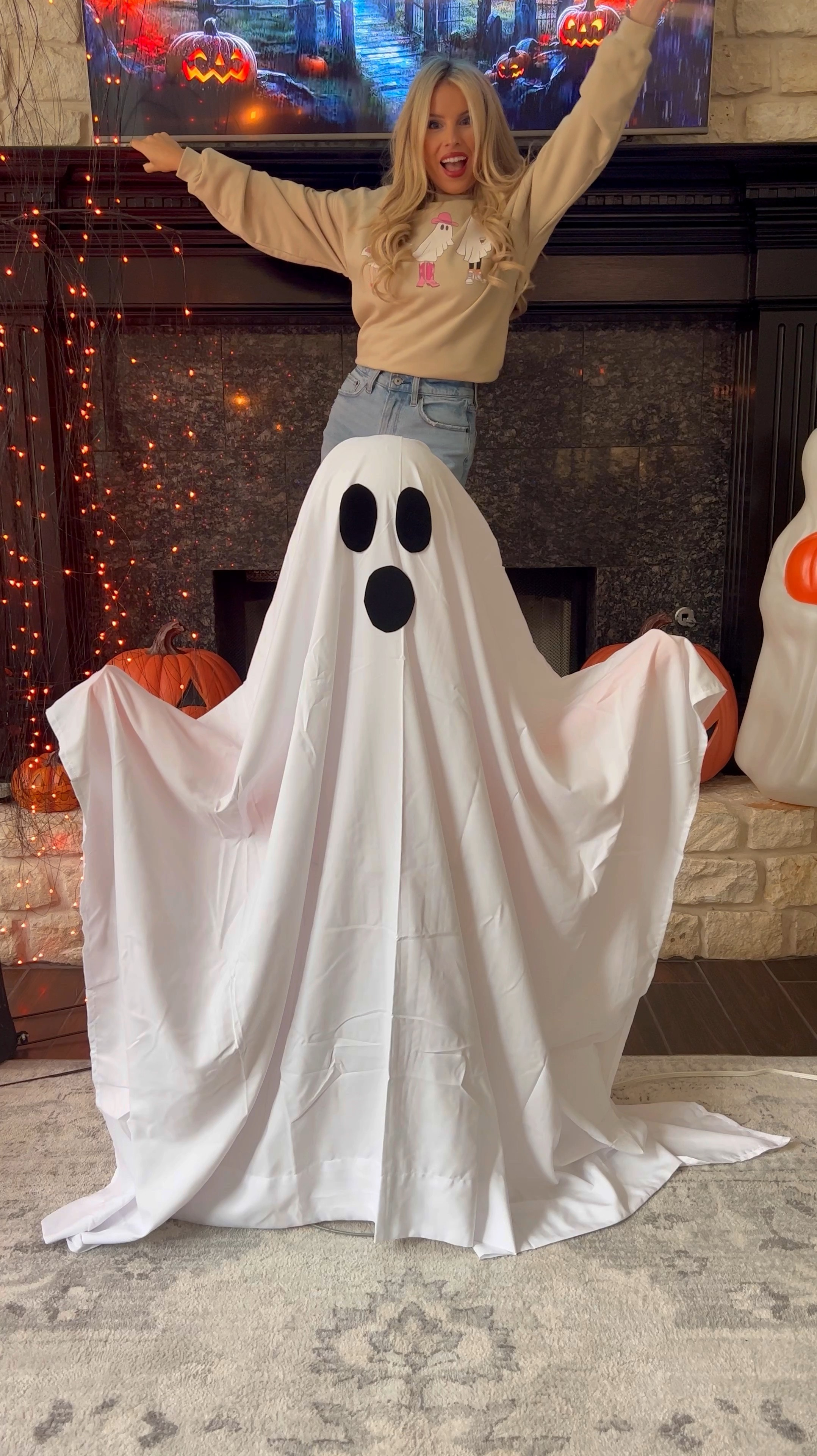 Halloween decor. DIY Halloween tomato cage ghost 

#LTKSeasonal #LTKHome