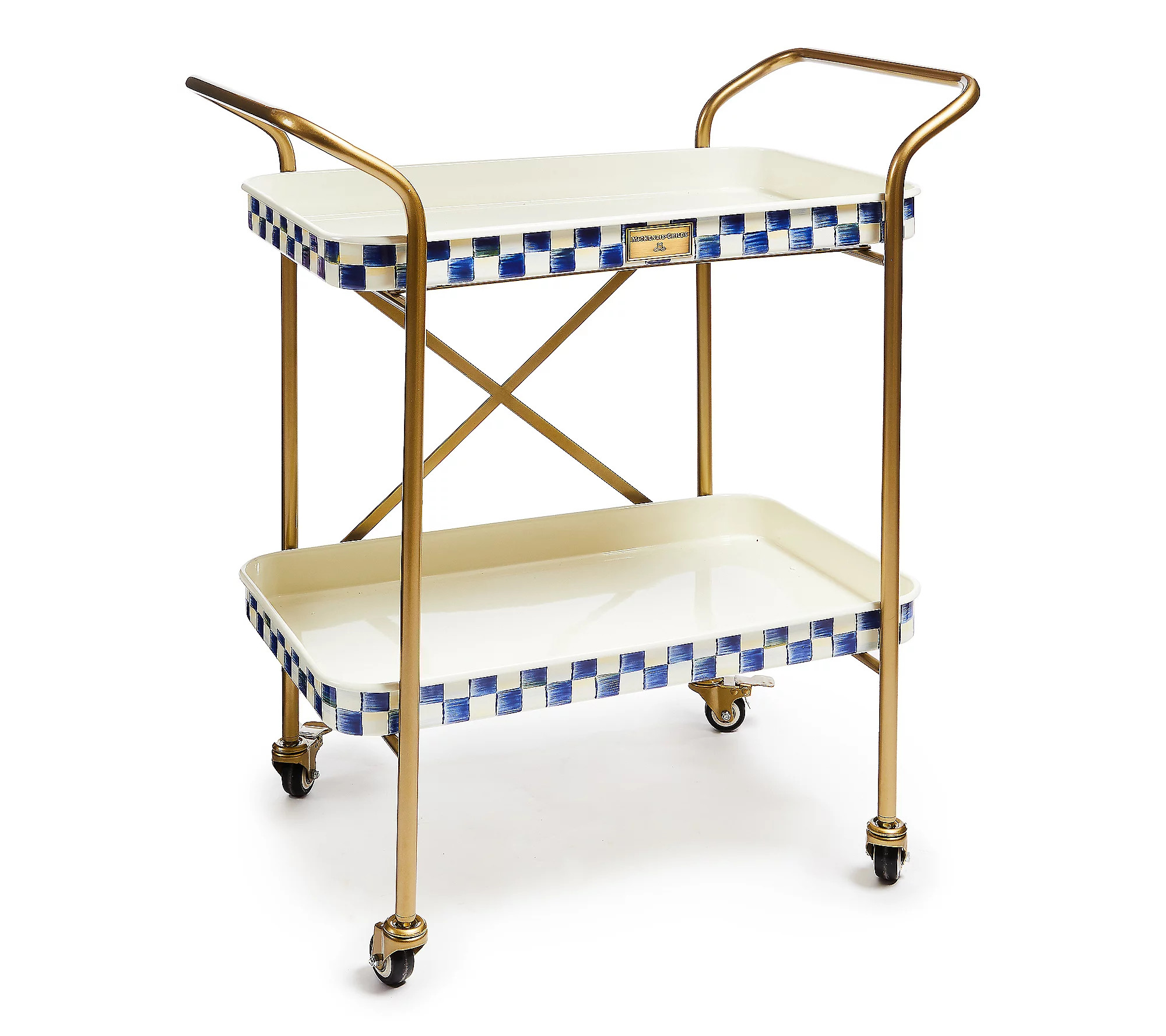 MacKenzie-Childs Royal Check 2-Tier Kitchen Car t | QVC