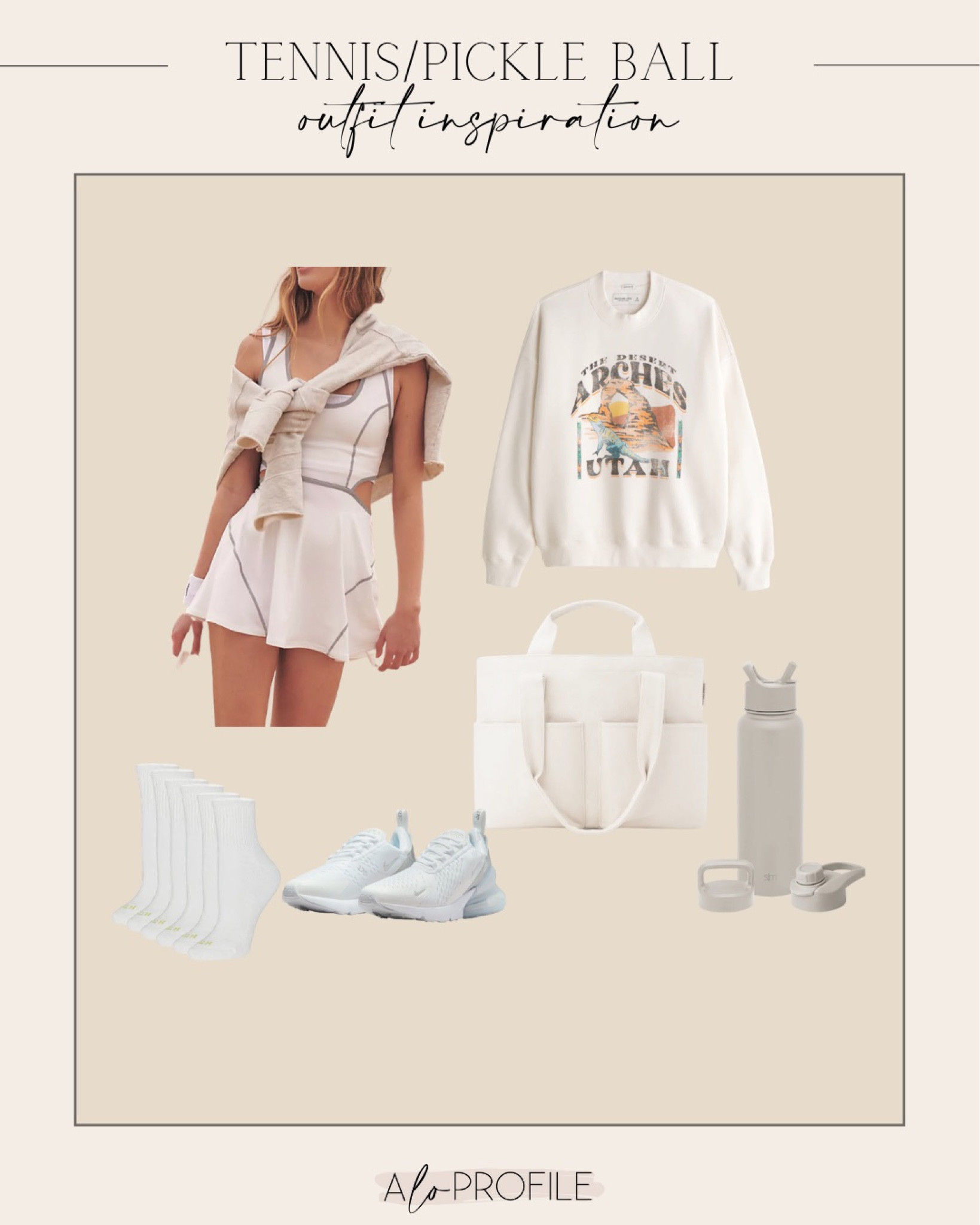 Outfit Inspo: Tennis Outfit // tennis outfit, activewear, winter activewear, fall activewear, neutral activewear, activewear outfit, cute activewear, casual style, casual outfits