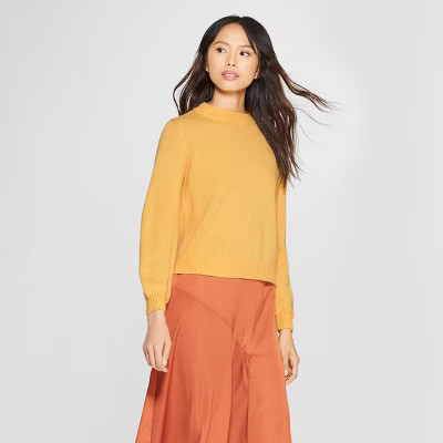 Women's Long Sleeve Button Back Crew Sweater - Who What Wear™ | Target