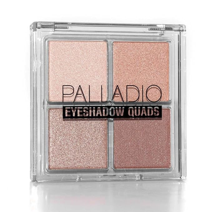 Palladio Eyeshadow Quads, Velvety Pigmented Blendable Matte, Metallic and Shimmer Finishes, Cream... | Amazon (US)