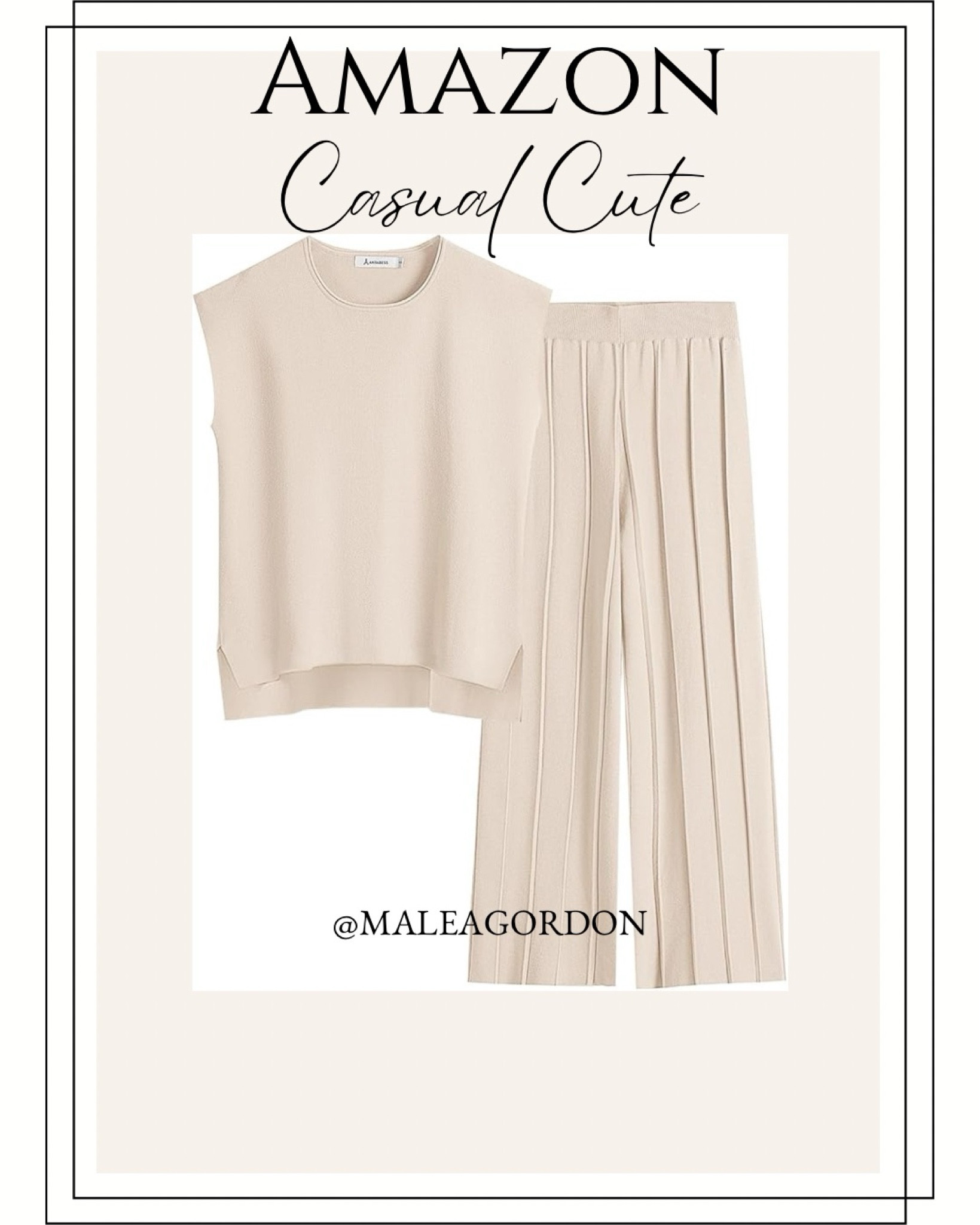 You are in for a treat in this outfit! Soft knitwear

2 Piece Outfits Casual Summer Sleeveless Tops Knit Pants Sweater Lounge Matching Sets 2025 Trendy Clothes