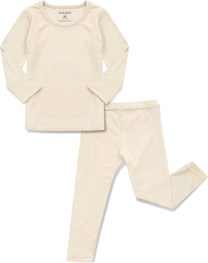 AVAUMA Baby Boys Girls Pajama Set Kids Toddler Snug fit Ribbed Sleepwear pjs for Daily Life Style | Amazon (US)