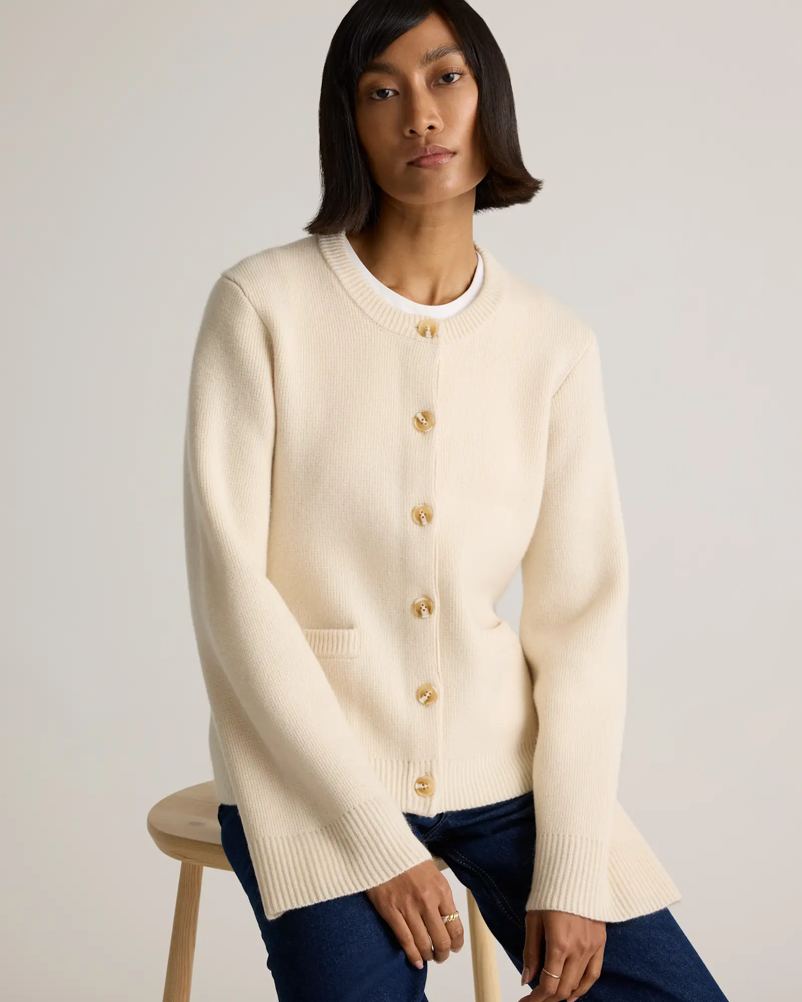Mongolian Cashmere Structured Cardigan | Quince