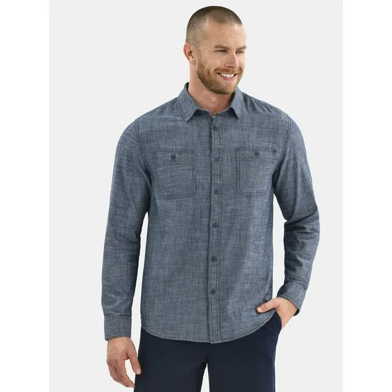 George Men's Chambray Shirt, Sizes S-3XL | Walmart (US)