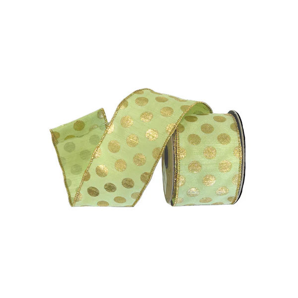 Polka Dot Ribbon 2.5" Mint Green | Fig and Dove