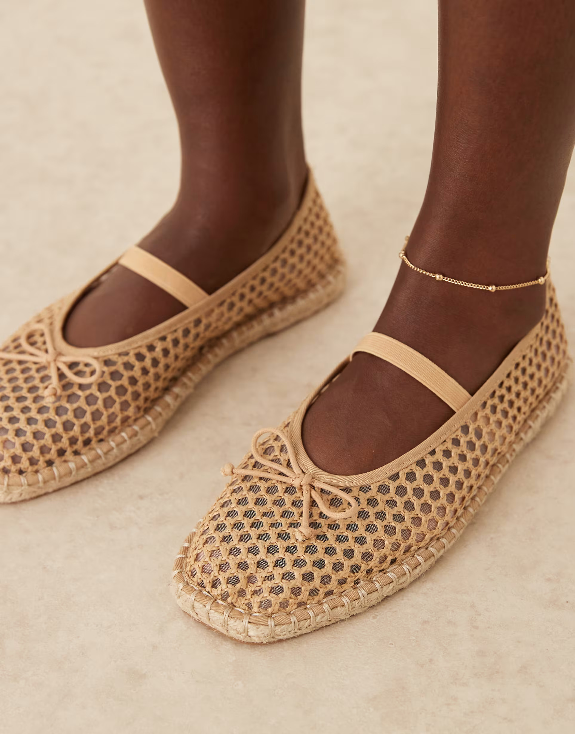 ASOS DESIGN Jennie espadrille ballet flats in natural weave | ASOS (Global)