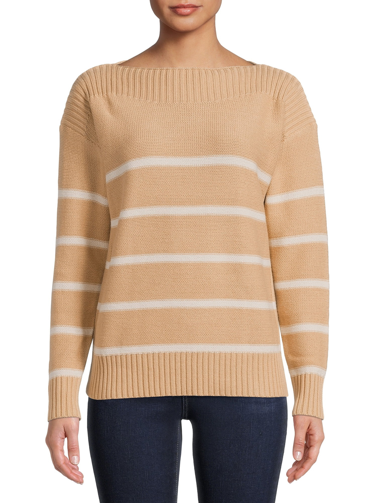 Time and Tru Women's Boatneck Sweater | Walmart (US)