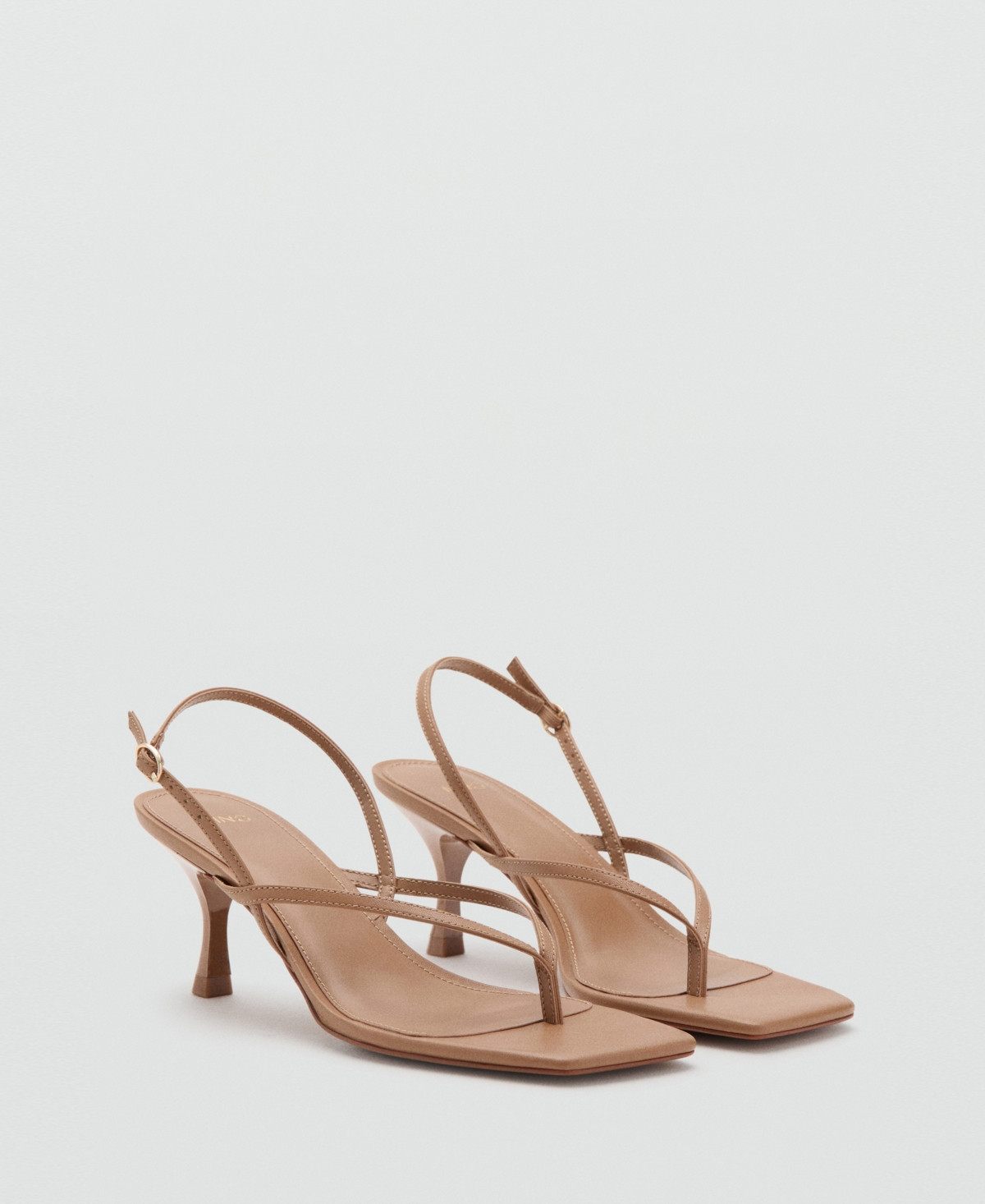 Mango Women's Strappy Heeled Sandals - Caramel | Macy's