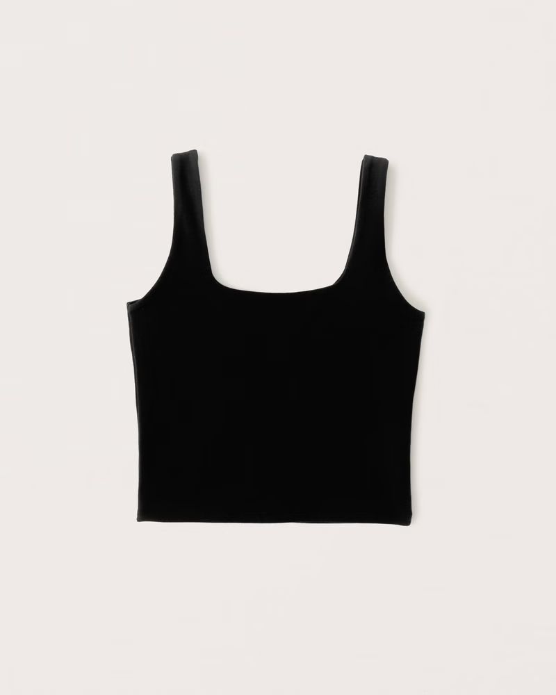 90s Cotton Seamless Fabric Sqaureneck Tank | Abercrombie & Fitch (US)