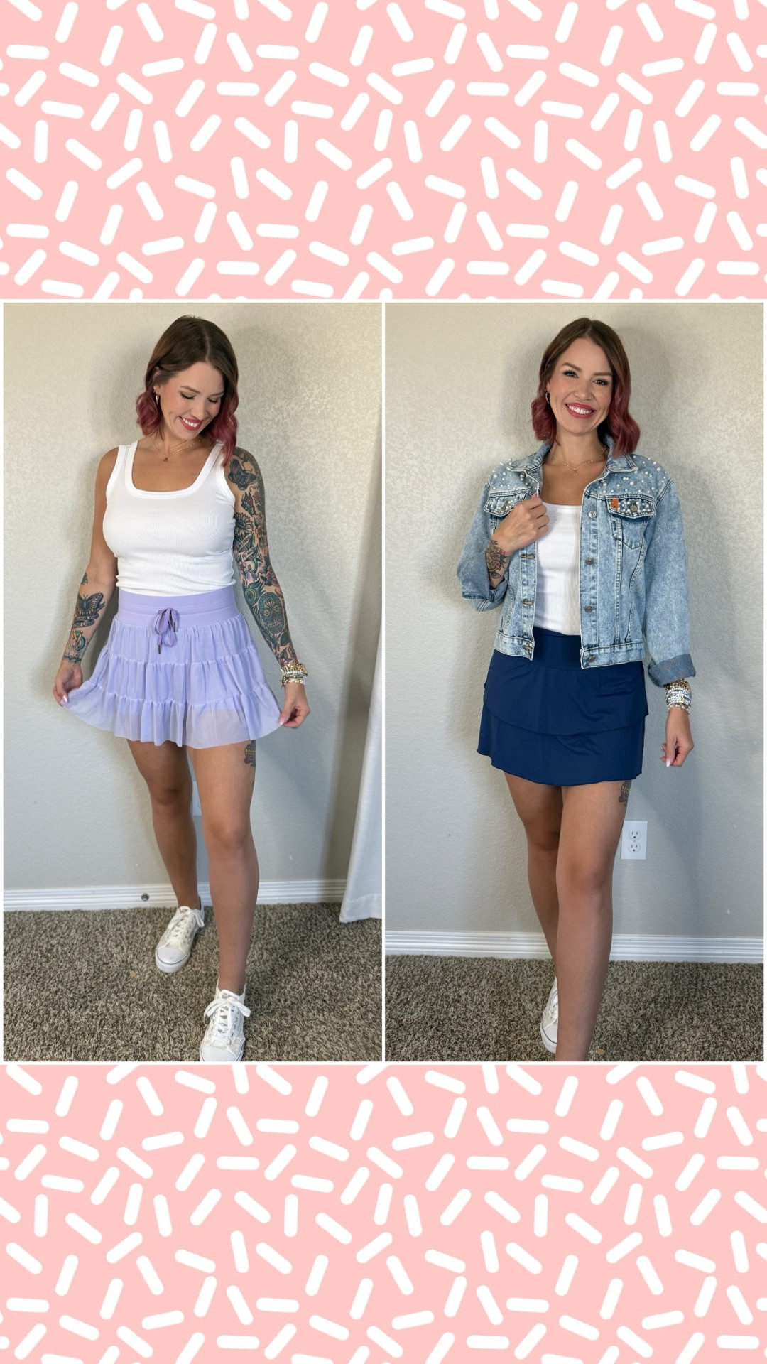 Team skorts all summer long 😍

Purple skort is so soft and comfortable! Two built in pockets! The top skirt layer is a sheer fabric but not itchy! I’m wearing a medium.

The blue is a cute double ruffle skort with two built in pockets. High and stretchy waistband makes it super comfortable to be in all day long. I’m wearing a medium.

I’m 5’6”, 150 lbs

#LTKmomlife #LTKootd #LTKSeasonal