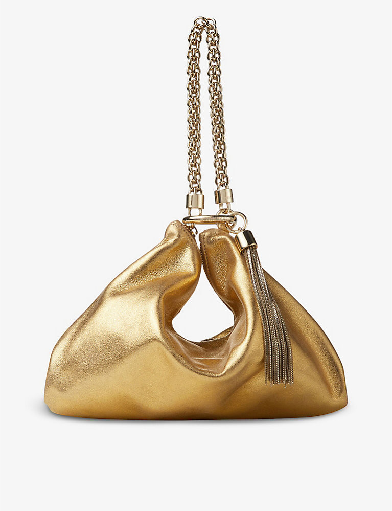 Callie metallic leather clutch | Selfridges