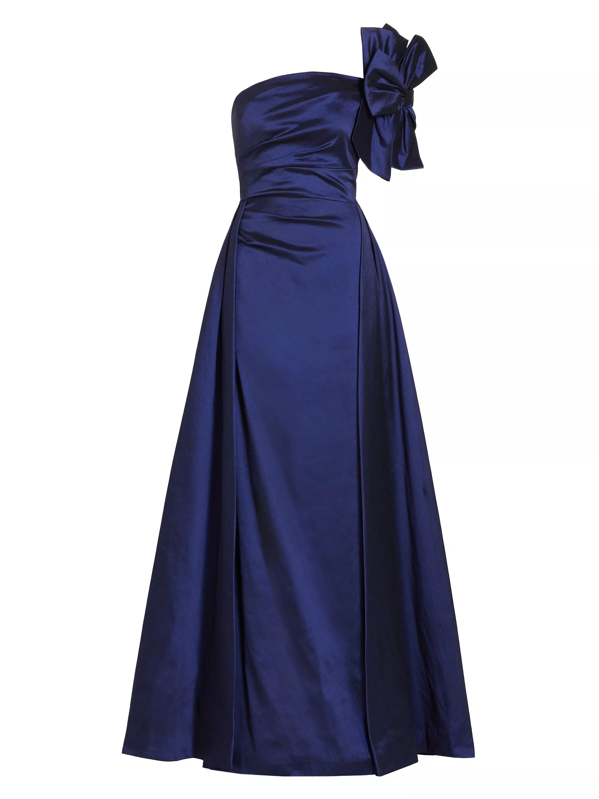 SapphireAll Evening GownsTeri Jon by Rickie FreemanAsymmetric Bow-Embellished Satin Gown$990SELEC... | Saks Fifth Avenue