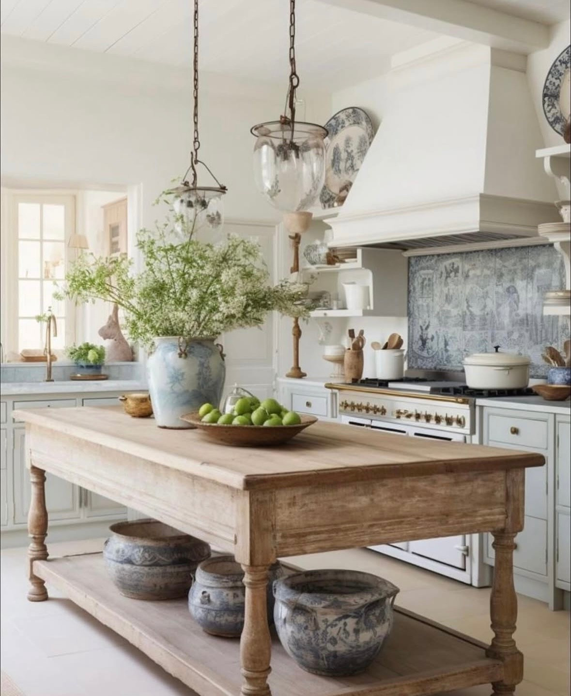 English country kitchens are HOT and this one is so charming!! Get the look with baskets, rustic vases, and lots of blue and white!

Kitchen decor 

#LTKHome
