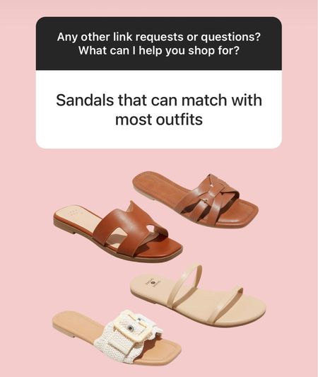 Sandals that can match most outfits 🤍

Target. Summer. Sandals. Neutral. 



#LTKfindsunder100 #LTKshoecrush #LTKfindsunder50