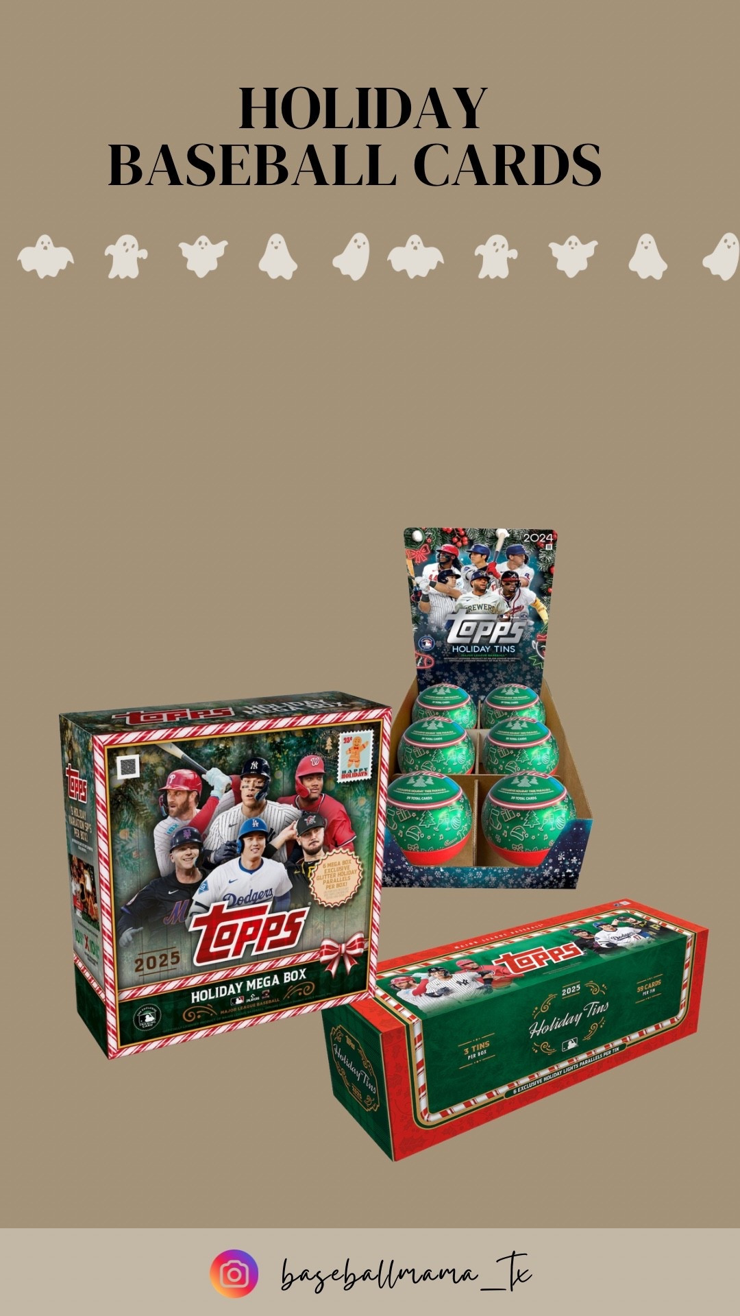 Holiday baseball cards!