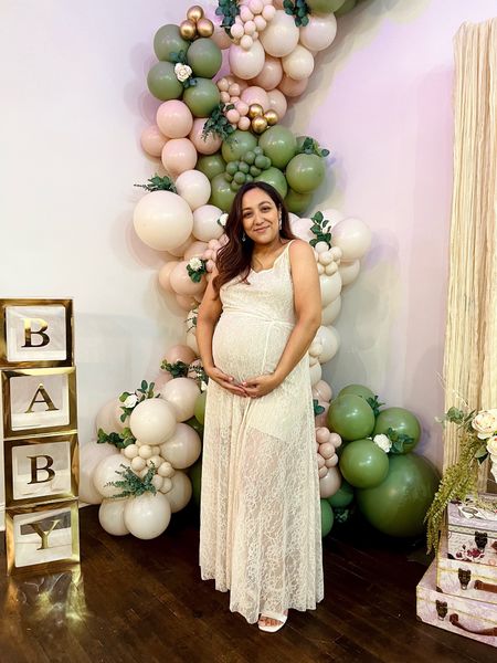 Baby shower! I loved this lace dress for my baby shower. It’s not a maternity dress but has great stretch! Found similar styles and some actual maternity dresses. I also really loved this balloon arch kit and baby shower boxes decor. Beautiful dress for Thanksgiving outfit or Christmas outfit. 

#babyshower #babyshowerdecor #neutral #neutraldecor #lacedress #maternity #maternitydress #maternityfashion #baby #babyboy #gold #golddecor #neutralstyle #neutralfashion #maternityfashion #lace #offwhite #balloons #balloonarch #ltkparties #ltkstyletip #trend #trending #ltkbaby #thanksgivingoutfit #christmasdress #christmasoutfit

#LTKbump #LTKfindsunder100 #LTKsalealert