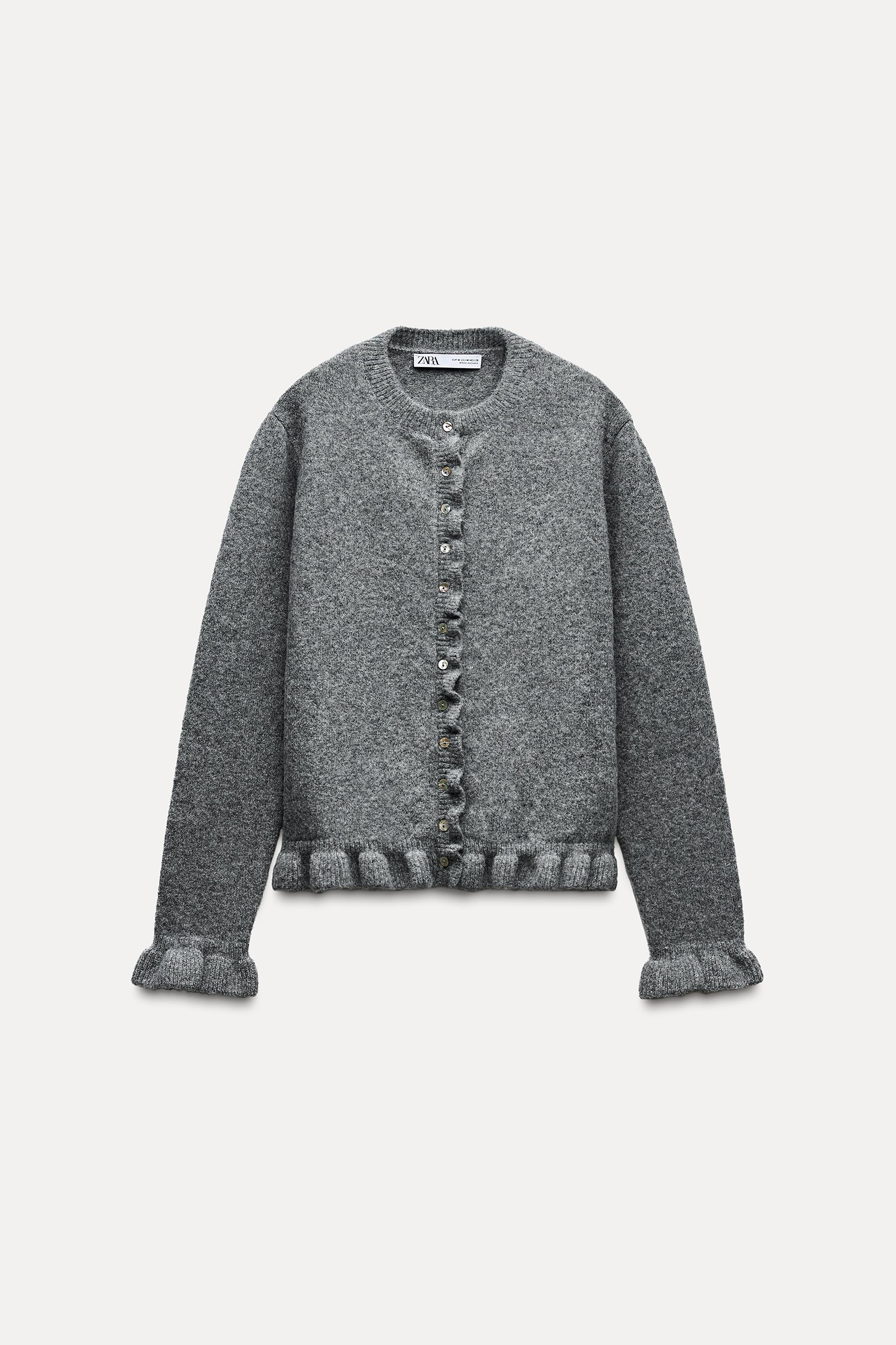 RUFFLED KNIT CARDIGAN | Zara UK