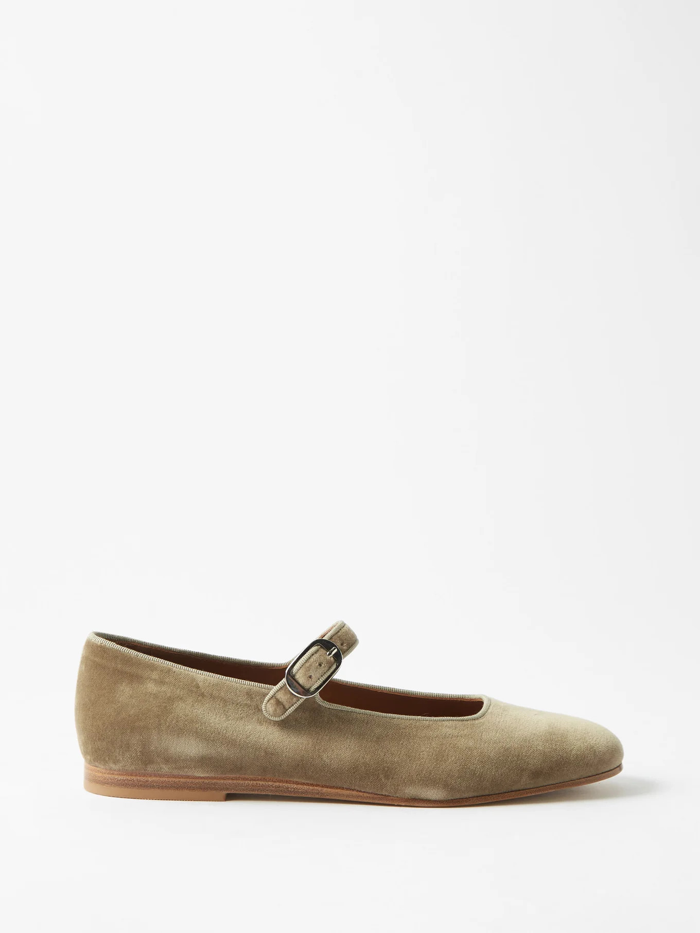 Velvet Mary Jane ballet flats | Matches (US)