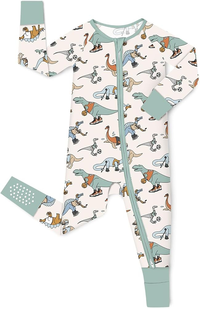 Bamboo Viscose Baby Convertible Footie Pajama, Zipper Pajamas for Baby Boys & Girls, Sleep & Play... | Amazon (US)