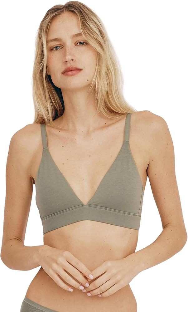 Organic Basics Womens Core Organic Cotton Triangle Bralette | Amazon (US)