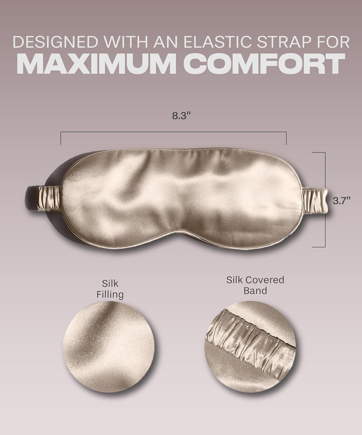 SUNDAYSILKS™ Premium Mulberry Silk Sleep Masks | Soft Eye Covers, Silk Sleep Mask Blackout [Nud... | Amazon (US)