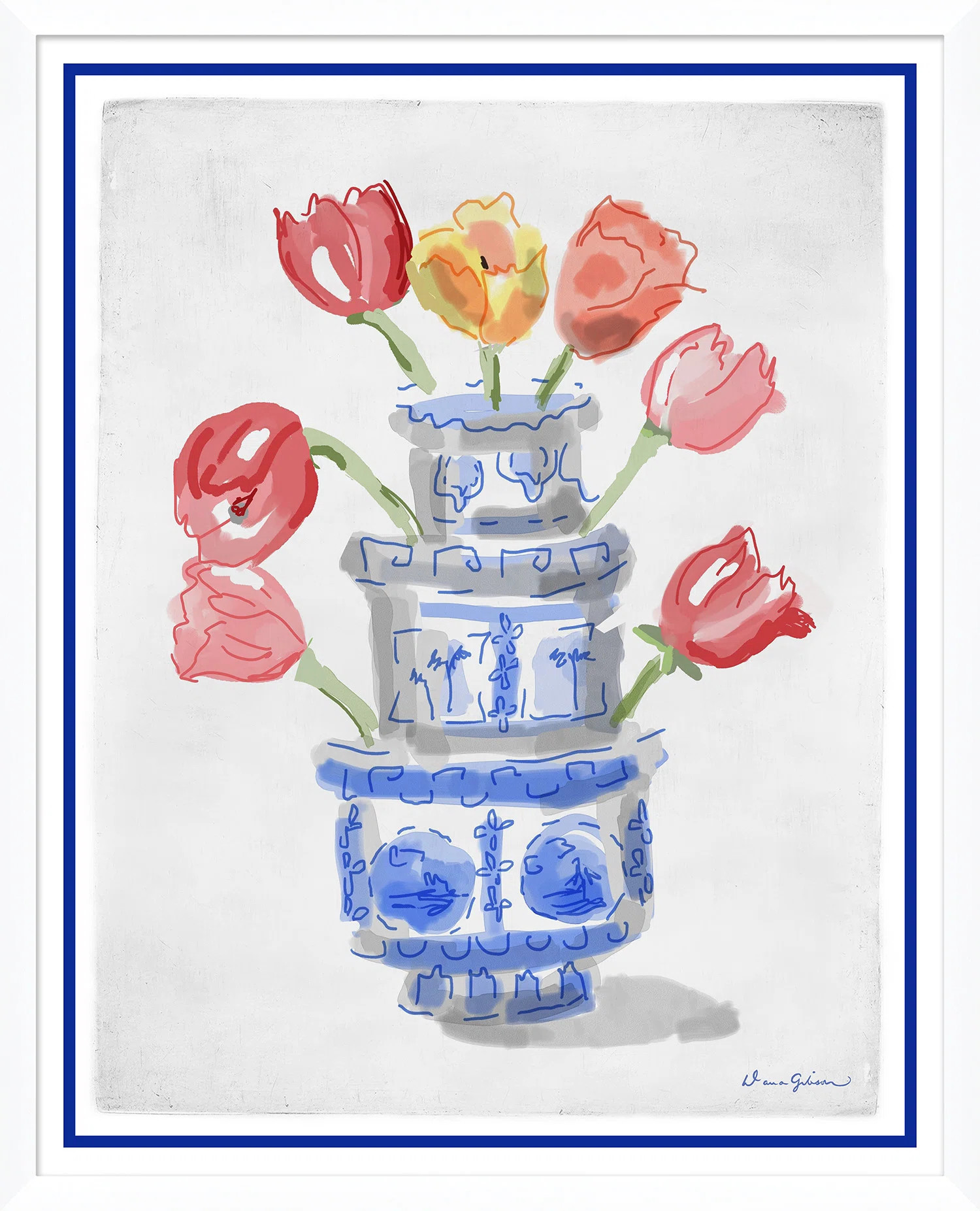Soicher Marin Tulipierre by Dana Gibson - Picture Frame Painting on Paper | Perigold | Perigold