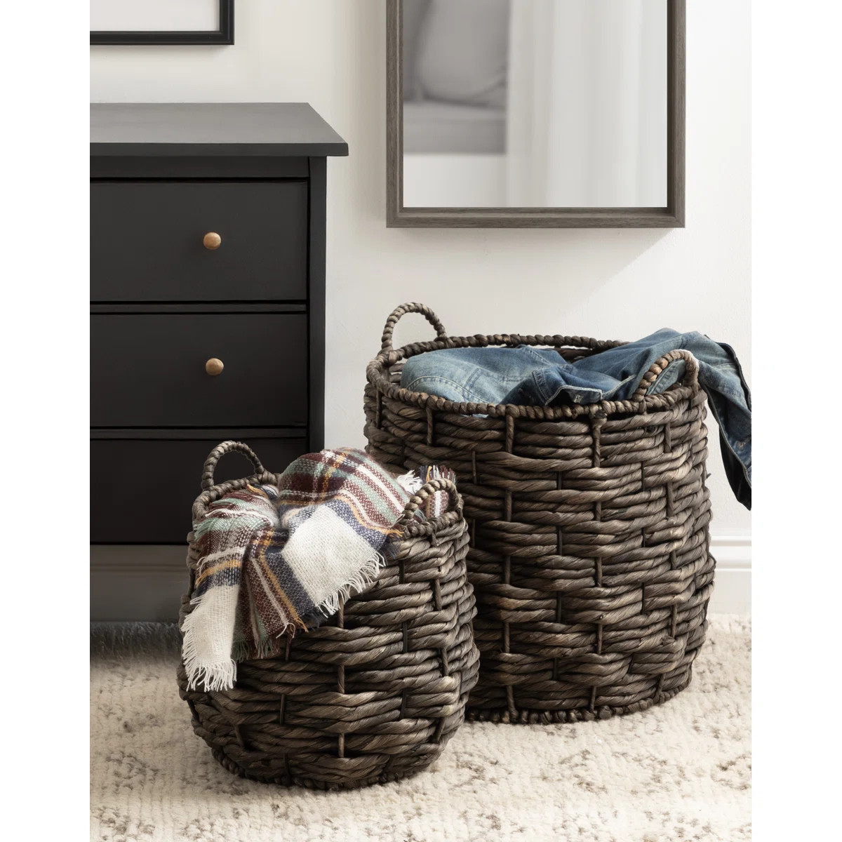 Two-Piece Woven Storage Basket Set | Wayfair North America