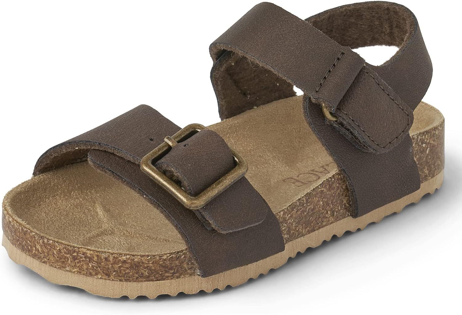 The Children's Place Toddler Boys Buckle Sandals Slide, Browns, 10 | Amazon (US)