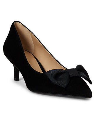 Women's Adrienne Suede Bow Pumps | Macy's